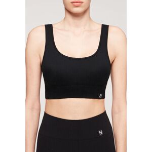 Calzedonia Top Sport Senza Cuciture a Costine Donna Nero TU