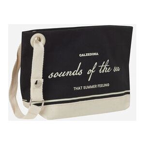 Calzedonia Pochette da Spiaggia Sounds of the Sea Donna Nero TU