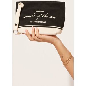 Calzedonia Pochette da Spiaggia Sounds of the Sea Donna Nero TU