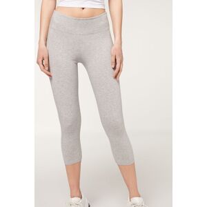 Calzedonia Leggings Capri in Cotone Supima Donna Grigio L