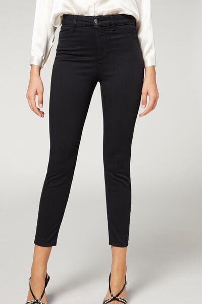 Calzedonia Jeans Skinny Termico Soft Touch Donna Nero M
