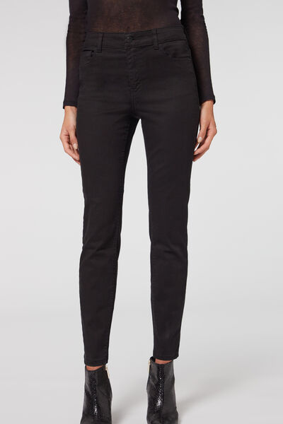 Calzedonia Jeans Super Skinny Ultra Stretch Donna Nero 0