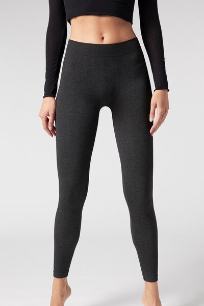 Calzedonia Leggings in Microfibra Comfort Ultra Coprenti Donna Grigio 3/4