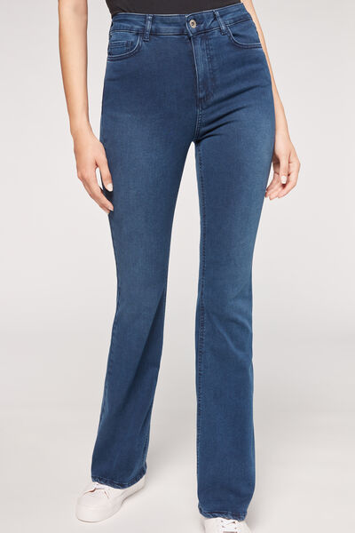 Calzedonia Jeans Flare Donna Blu XS