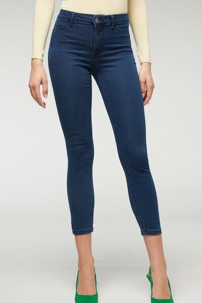 Calzedonia Jeans push-up in tessuto morbido Donna Blu S