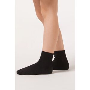 Calzedonia Calze Corte in Cotone da Bambini Unisex Nero 6