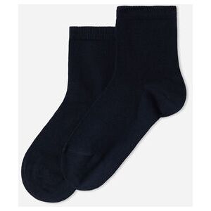 Calzedonia Calze Corte in Cotone da bambini Unisex Blu 25-27