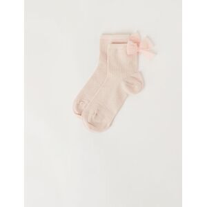 Calzedonia Calze Corte con Fiocco da Bambina Unisex Rosa Chiaro 29-32