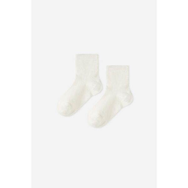 calzedonia calze corte con cashmere da neonato bianco 19-21