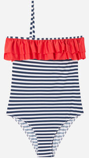 Calzedonia Costume Intero Bambina Sailor Stripes Bambina Blu 10