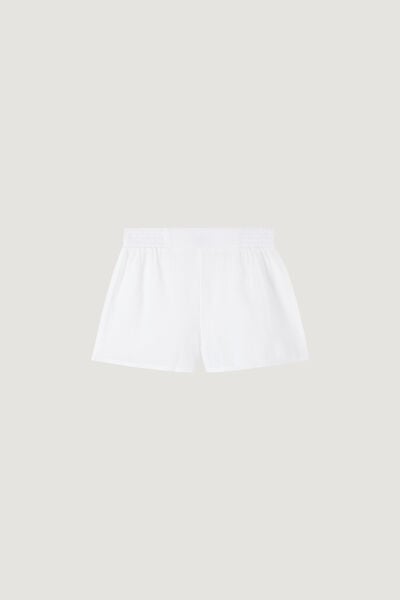 Calzedonia Shorts in Cotone da Bambina Bambina Bianco S
