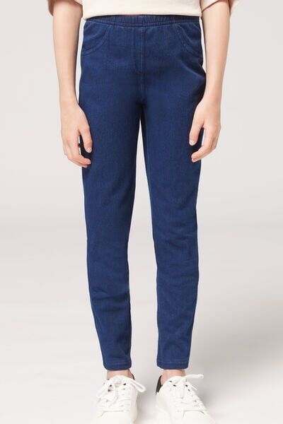 Calzedonia Jeggings Denim Bambina Blu 9-10