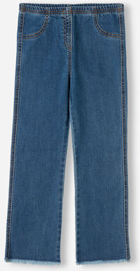 Calzedonia Leggings in Jeans a Zampa Cropped da Bambina Bambina Blu 3-4