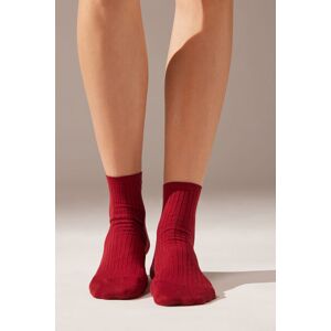 Calzedonia Calze Corte a Coste Donna Rosso 39-41