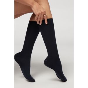 Calzedonia Calze Lunghezza 3/4 con Cashmere Donna Blu 36-38