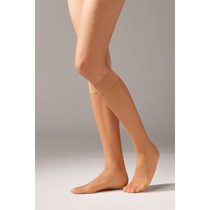 Calzedonia Gambaletti Velati con Bordi Comfort 8 Denari Donna Naturale TU