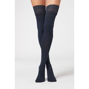 Calzedonia Autoreggenti 50 Denari Soft Touch Donna Blu 3/4