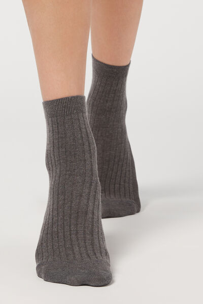 Calzedonia Calze Corte con Cashmere Donna Grigio 36-38