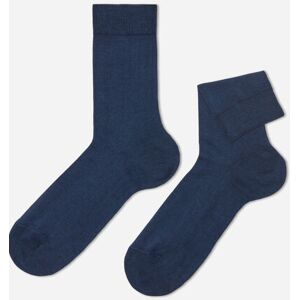 Calzedonia Calze Corte in Cotone elasticizzato da Uomo Uomo Blu 42-43