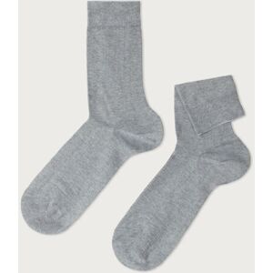 Calzedonia Calze Corte in Cotone elasticizzato da Uomo Uomo Grigio 44-45