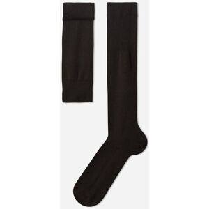 Calzedonia Calze Lunghe con Cashmere da Uomo Uomo Marrone 40-41