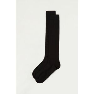 Calzedonia Calze Lunghe in Caldo Cotone da Uomo Uomo Nero 42-43