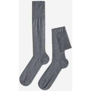 Calzedonia Calze Lunghe in Filo di Scozia da Uomo Uomo Grigio 12M