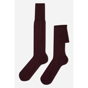 Calzedonia Calze Lunghe in Filo di Scozia da Uomo Uomo Bordeaux 11M