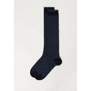 Calzedonia Calze Lunghe Jacquard a Rombi da Uomo Uomo Blu TU