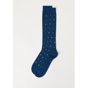 Calzedonia Calze Lunghe Fantasia All Over da Uomo Uomo Blu TU