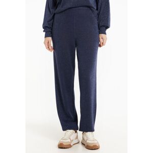 Tezenis Jogger a Vita Alta con Polsino Tessuto Laminato Donna Blu Tamaño L