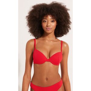 Tezenis Bikini Push-Up Imbottito Microfibra Riciclata Costine Donna Rosso Tamaño 5