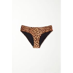 Tezenis Bikini Slip Alto Arriccio Wild Leopard Donna Marrone Tamaño XL