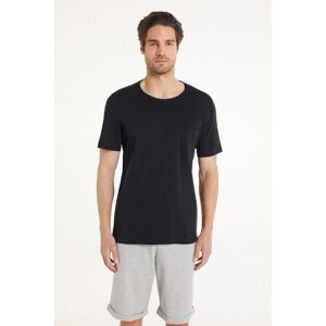 Tezenis T-shirt in Cotone con Taschino Uomo Nero Tamaño XXL