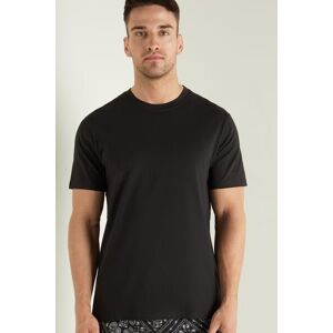 Tezenis T-shirt Basic Ampia in Cotone Uomo Nero Tamaño S