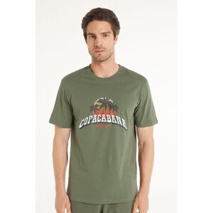 Tezenis T-shirt Cotone Stampato Uomo Verde Tamaño M