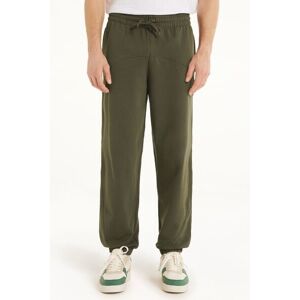 Tezenis Pantalone Lungo Felpa con Tasche e Coulisse Basic Uomo Verde Tamaño XL