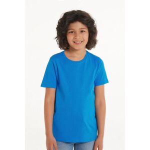 Tezenis T-Shirt Basic Girocollo in 100% Cotone Bimbi Unisex Unisex Blu Tamaño 10-11