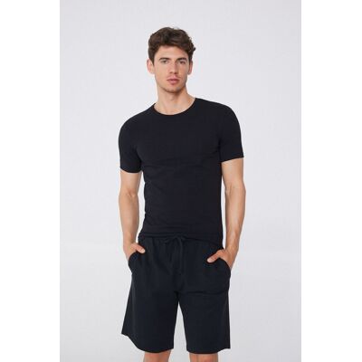 Tezenis T-shirt in Cotone Organico Elasticizzato Uomo Nero Tamaño L Tezenis T-shirt in Cotone Organico Elasticizzato Uomo Nero Tamaño L