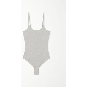 Tezenis Body Spalline Sottili in Cotone a Costine Donna Grigio Tamaño M