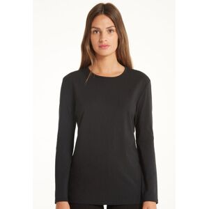 Tezenis Maglia Girocollo Cotone e Modal Termico Donna Nero Tamaño S