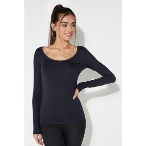 Tezenis Maglia Scollo Madonna Maniche Lunghe in Viscosa Donna Blu Tamaño XL