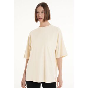 Tezenis T-Shirt a Girocollo Oversize in Cotone Donna Naturale Tamaño S