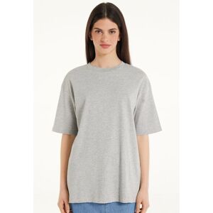 Tezenis T-Shirt in Cotone a Girocollo con Strappi Donna Grigio Tamaño M