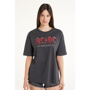 Tezenis T-Shirt Stampa AC/DC Unisex Donna Nero Tamaño XL