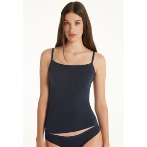 Tezenis Canotta Scollo Tondo in Cotone Elasticizzato Donna Blu Tamaño XL