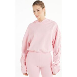 Tezenis Felpa Corta con Cappuccio e Arricci sulle Maniche Donna Rosa Chiaro Tamaño L