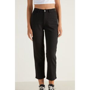 Tezenis Pantalone Vita Alta Denim Dritto con Tasche Donna Nero Tamaño XS