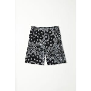 Tezenis Short in Tela Viscosa con Pinces Donna Nero Tamaño S