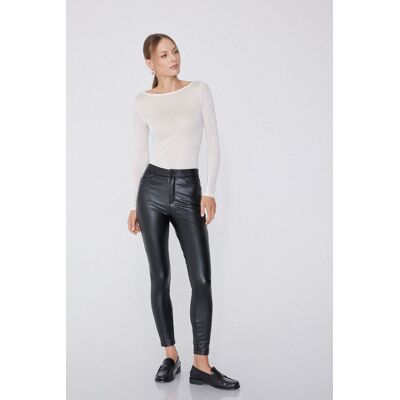 Tezenis Pantalone Termico con Tasche Effetto Pelle Donna Nero Tamaño XS Tezenis Pantalone Termico con Tasche Effetto Pelle Donna Nero Tamaño XS
